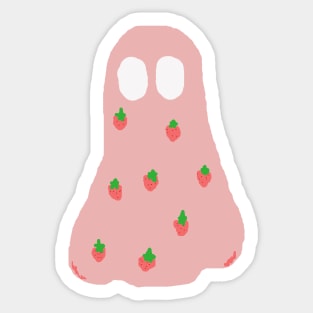 Strawberry ghost Sticker